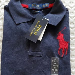 Ralph Lauren Youth Shirt size M 10-12 Blue NWT